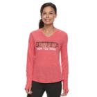 Petite Tek Gear Graphic Athletic Tee, Women's, Size: M Petite, Brt Red
