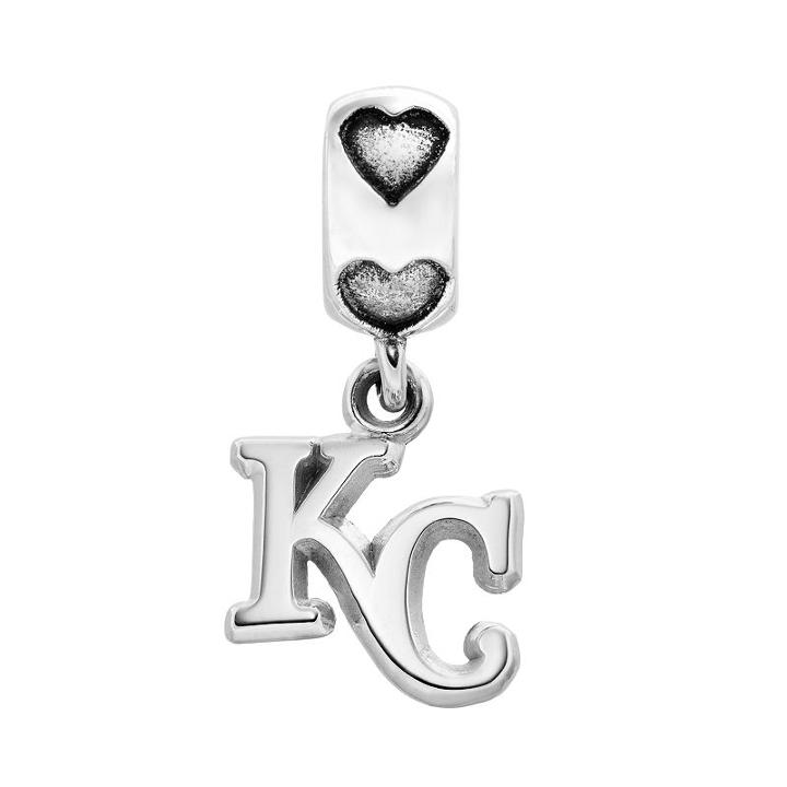 Logoart Kansas City Royals Sterling Silver Team Logo Charm, Women's, Grey