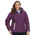 Plus Size Free Country Softshell Puffer Jacket, Women's, Size: 1xl, Drk Purple