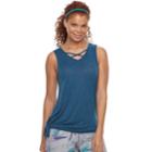 Women's Tek Gear&reg; Strappy Side Tie Tank, Size: Xl, Med Blue
