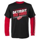 Boys 8-20 Detroit Red Wings First Line Tee Set, Size: M 10-12, Black
