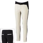 Women's Excelled Colorblock Leather Mixed-media Skinny Pants, Size: Xl, White