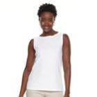 Women's Croft & Barrow&reg; Essential Tank, Size: Xl, White