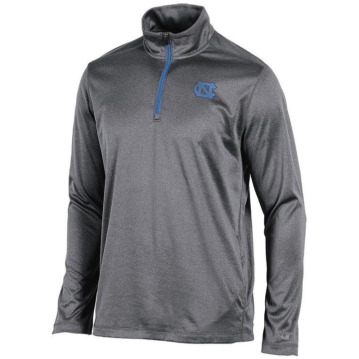 Men's Champion North Carolina Tar Heels Quarter-zip Pullover, Size: Large, Grey
