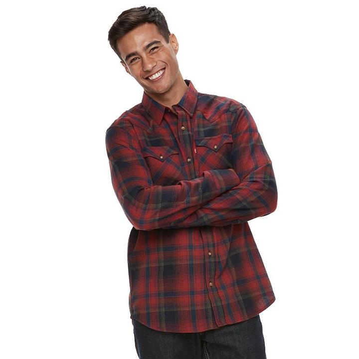 Men's Levi's&reg; Western Pilcher Button-down Shirt, Size: Xl, Turquoise/blue (turq/aqua)