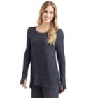 Women's Cuddl Duds Soft Knit Tunic Top, Size: Xl, Grey (charcoal)