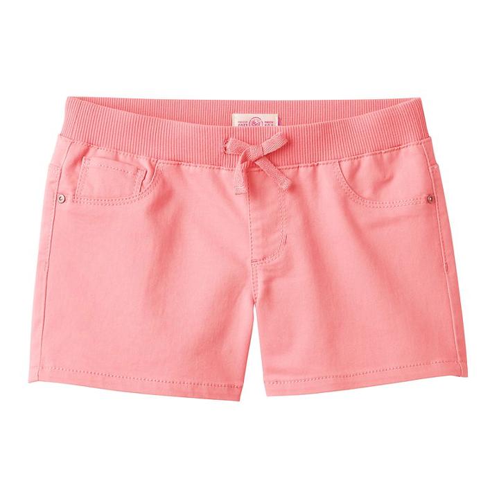 Girls Plus Size So&reg; Ribbed Waist Sateen Shorts, Girl's, Size: 14 1/2, Brt Pink