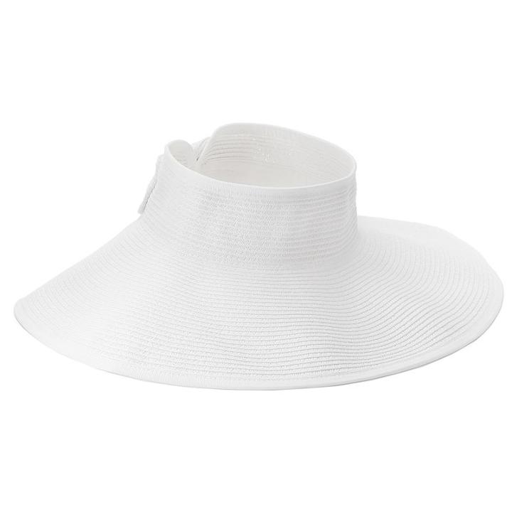 Sonoma Goods For Life&trade; Woven Straw Roll-up Visor, Women's, White