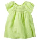 Girls 4-8 Carter's Embroidered Gauze Top, Size: 4, Yellow