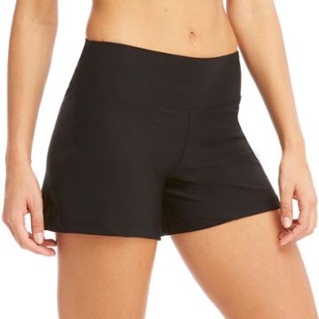 Women's Bally Total Fitness Flat Waist Yoga Shorts, Size: Xl, Black