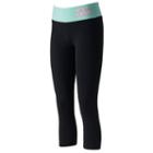 Juniors' So&reg; Capri Yoga Leggings, Size: Large, Turquoise/blue (turq/aqua)