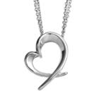 She Sterling Silver Heart Pendant Necklace, Women's, Size: 17, Grey