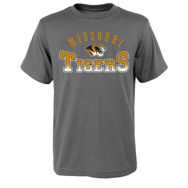 Boys 8-20 Missouri Tigers Fade Tee, Boy's, Size: S(8), Grey (charcoal)