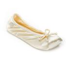 Isotoner Women's Satin Ballerina Slippers, Size: Large, Lt Beige