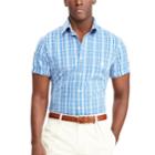 Big & Tall Chaps Classic-fit Checked Easy-care Woven Button-down Shirt, Men's, Size: Xl Tall, Blue