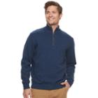 Men's Haggar Regular-fit Quarter-zip Sweater, Size: Medium, Dark Blue