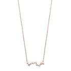 Lc Lauren Conrad Runway Collection Cubic Zirconia Star Bar Necklace, Women's, Med Pink