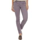 Women's Sonoma Goods For Life&trade; Supersoft Midrise Sateen Skinny Pants, Size: 18 Avg/reg, Med Purple