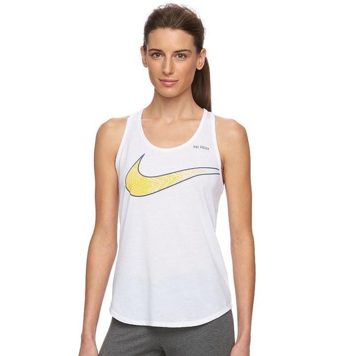 Women's Nike Dri-fit Graphic Soccer Tank, Size: Xl, White