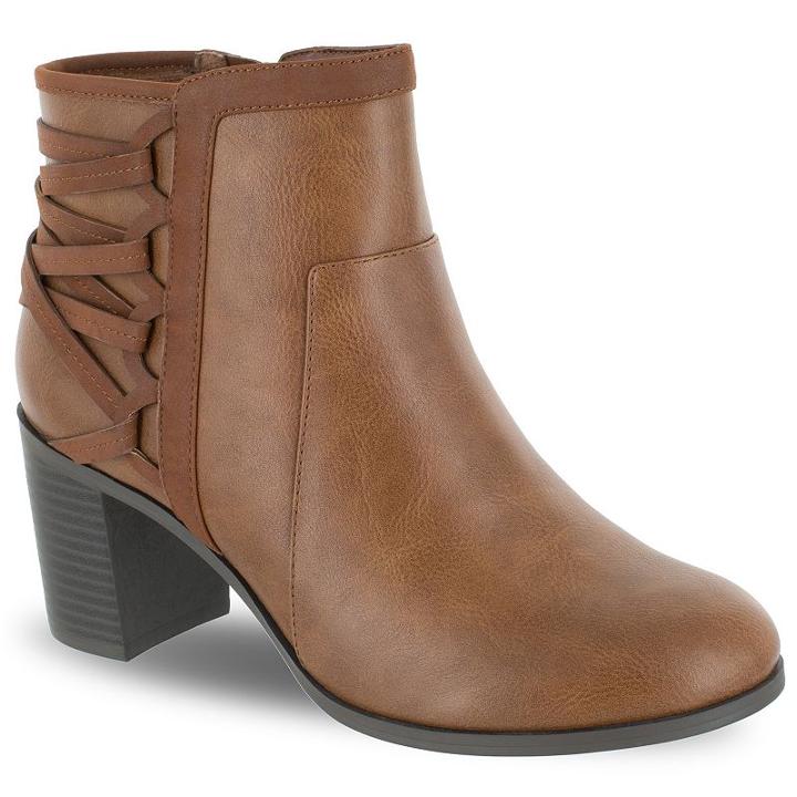 Easy Street Bellamy Women's Ankle Boots, Size: 8.5 Ww, Brown Oth