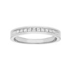 14k White Gold 1/3 Carat T.w. Diamond Anniversary Ring, Women's, Size: 9