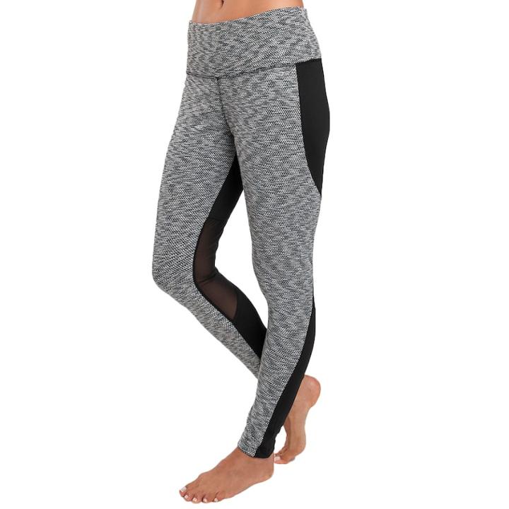 Women's Jockey Sport Jacquard Mesh High-waisted Ankle Leggings, Size: Medium, Oxford