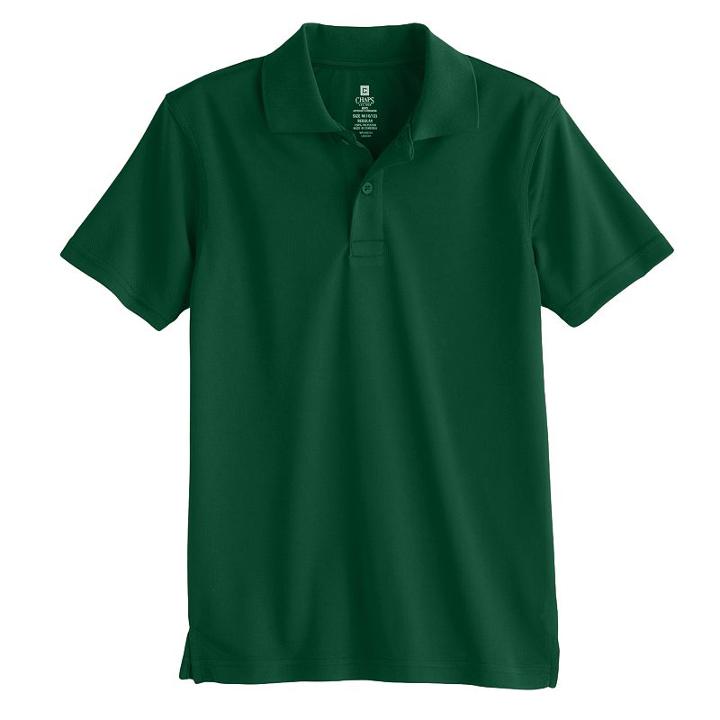 Boys 4-7 Chaps School Uniform Solid Performance Polo, Boy's, Size: 5-6, Green Oth