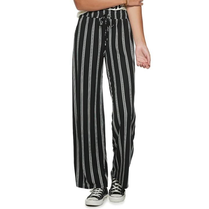Juniors' Joe B Mid-rise Printed Peached Wide-leg Pants, Teens, Size: Xs, Oxford