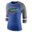 Women's Nike Florida Gators Striped Sleeve Tee, Size: Xxl, Blue