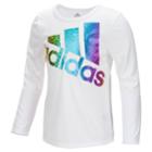 Girls 7-16 Adidas Long Sleeve Colors Ignite Tee, Size: Small, White