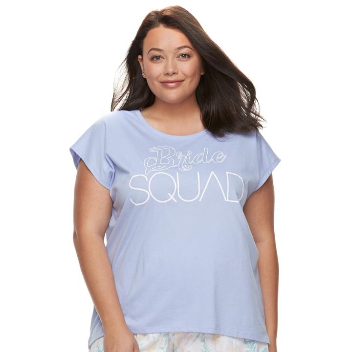 Plus Size Apt. 9&reg; Bridal Graphic Tee, Women's, Size: 3xl, Med Purple