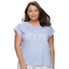 Plus Size Apt. 9&reg; Bridal Graphic Tee, Women's, Size: 3xl, Med Purple