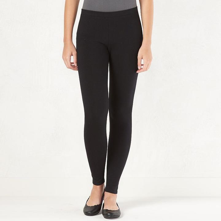 Women's Lc Lauren Conrad Solid Leggings, Size: Xs Long, Black