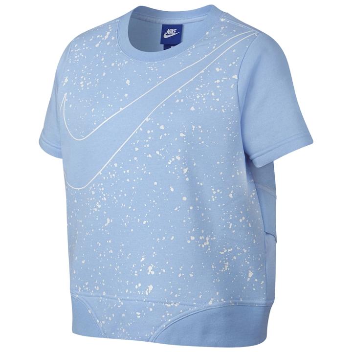 Girls 7-16 Nike Crewneck Wrap Back Sweatshirt, Size: Medium, Blue (navy)