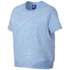 Girls 7-16 Nike Crewneck Wrap Back Sweatshirt, Size: Medium, Blue (navy)