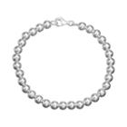 Sterling Silver Bead Chain Bracelet, Women's, Size: 7.5, Grey