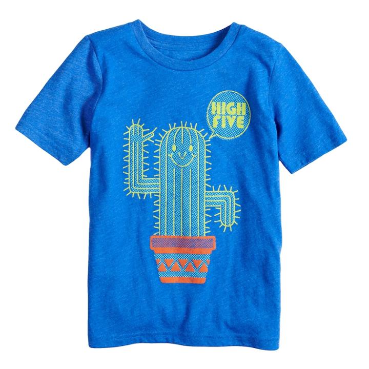 Boys 4-10 Jumping Beans&reg; Cactus High Five Graphic Tee, Size: 8, Blue