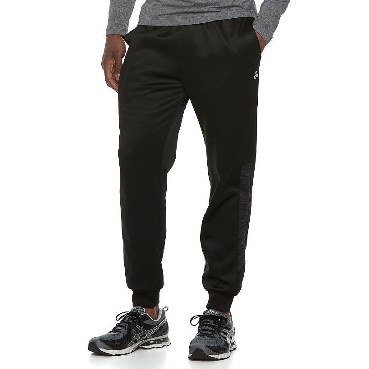 Men's Tek Gear&reg; Performance Fleece Jogger Pants, Size: Xl, Black