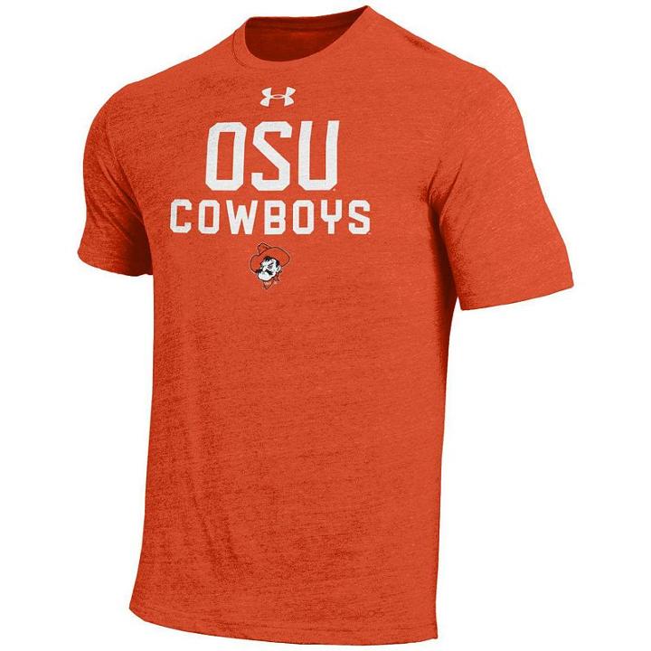 Men's Under Armour Oklahoma State Cowboys Triblend Tee, Size: Small, Orange