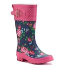 Western Chief Rosie Girls' Waterproof Rain Boots, Girl's, Size: 2, Med Blue