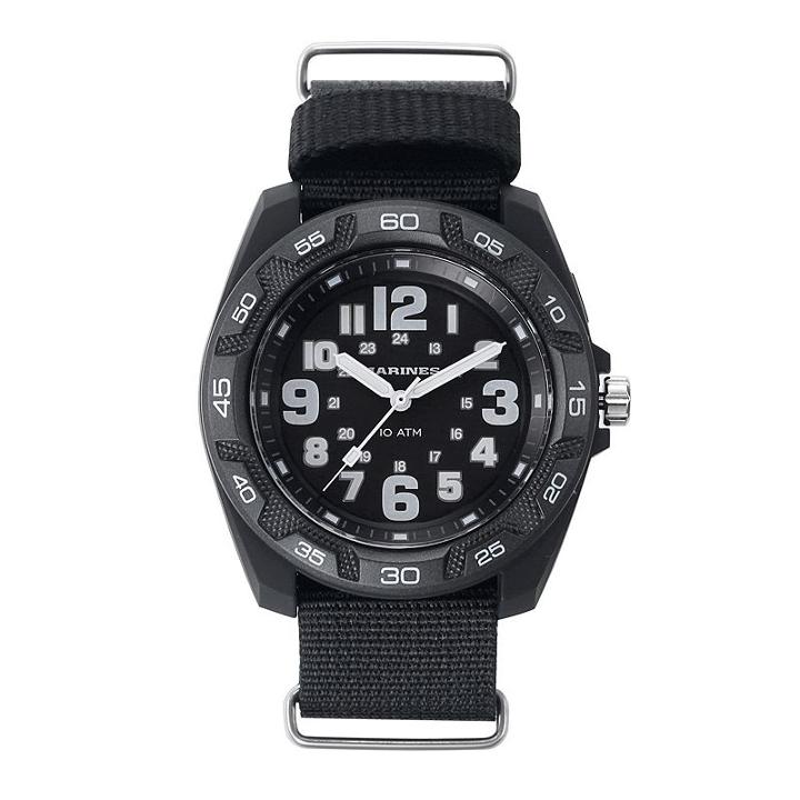 Wrist Armor Men's Military United States Marine Corps C42 Watch - 37100020, Black