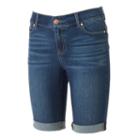 Women's Juicy Couture Flaunt It Jean Bermuda Shorts, Size: 16, Black