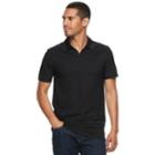 Men's Apt. 9&reg; Flex Stretch Pique Notch-collar Polo, Size: Xl, Black