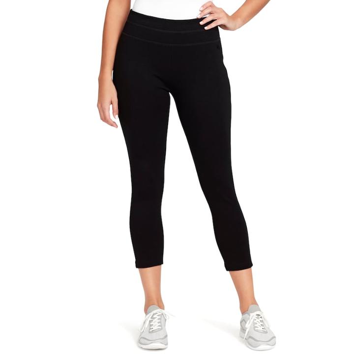 Women's Gloria Vanderbilt Jersey Capri Leggings, Size: Medium, Black