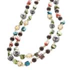 Mudd&reg; Gold Tone Beaded Long Necklace, Women's, Multicolor