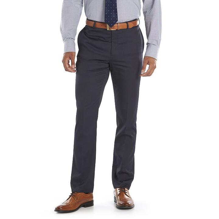 Men's Apt. 9&reg; Extra-slim Fit Performance Dress Pants, Size: 34x30, Blue