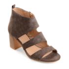 Journee Collection Juniper Women's High Heel Sandals, Size: 5.5 Med, Med Brown