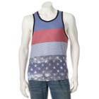 Men's Distortion Striped Americana Tank Top, Size: Xl, Dark Blue