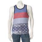 Men's Distortion Striped Americana Tank Top, Size: Xl, Dark Blue