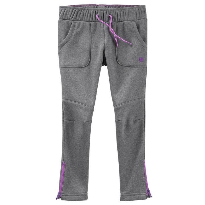 Girls 4-12 Oshkosh B'gosh Tricot Track Pant, Size: 6x, Light Grey
